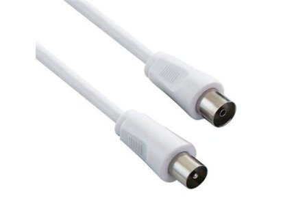 PREMIUMCORD TV kabel, IEC-IEC, M/F, 15m, bílý, 75 Ohm (ktmf15)