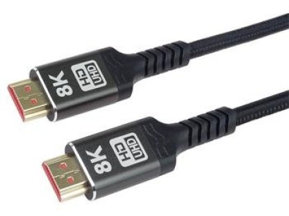 PremiumCord ULTRA HDMI 2.1 High Speed + Ethernet kabel 8K@60Hz,zlacené 1m (kphdm21b1)