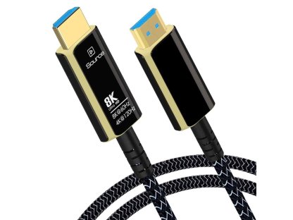 PREMIUMCORD Ultra High Speed HDMI 2.1 optický fiber kabel 8K@60Hz,zlacené 15m (kphdm21t15)