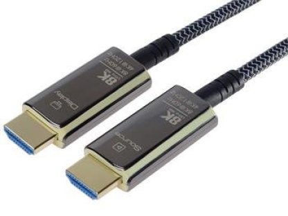 PremiumCord Ultra High Speed HDMI 2.1 optický fiber kabel 8K@60Hz,zlacené 7m (kphdm21t07)