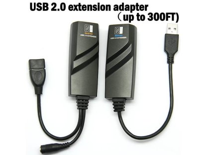 PREMIUMCORD USB 2.0 extender na 50m přes jeden kabel Cat5/Cat5e/Cat6 (kuext2)