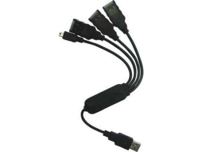 PREMIUMCORD USB 2.0 hub, A-3xA+B mini, M/3xF+M (ku2hub4wk)