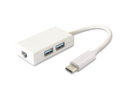 PREMIUMCORD USB 3.0 hub, C-2xA+RJ45, M/2xF (ku31hub02)