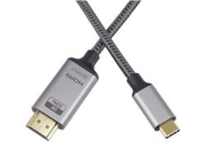 PremiumCord USB-C na HDMI kabel 2m rozlišení obrazu 8K@60Hz,4K@144Hz Aluminium (ku31hdmi22)