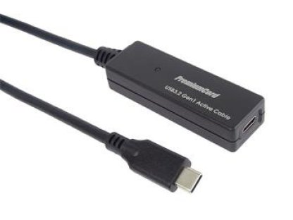 PREMIUMCORD USB-C repeater a prodlužovací kabel Male-Female, 5Gbps  5m (ku31rep5)