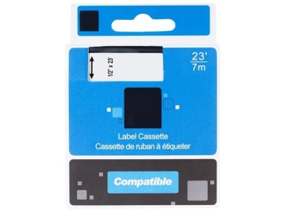 PRINTLINE kompatibilní páska s DYMO 43618, S0720790, 6mm, 7m, cerný tisk/žlutý podklad, D1 (PLTD28)