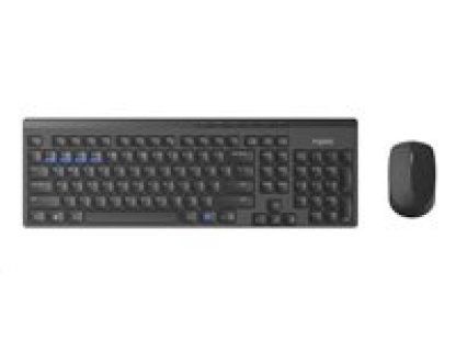 RAPOO 8100M Wireless Multi-Mode Optical Mouse and Keyboard Set Black CZ/SK (6940056182890)