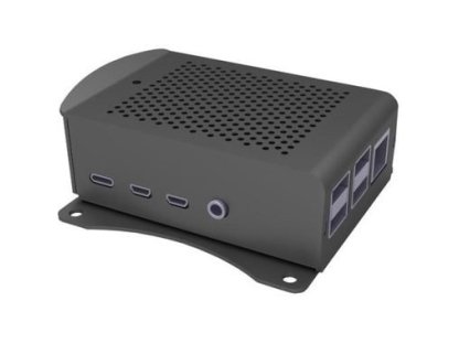 Raspberry case Alu-wall cerná (Joy-it) pro Raspberry Pi 4 B
