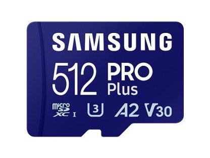 SAMSUNG micro SDXC karta 512 GB PRO Plus + SD adaptér (MB-MD512SA/EU)