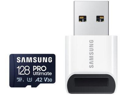 Samsung MicroSDXC 128GB PRO Ultimate + USB adaptér (2023)