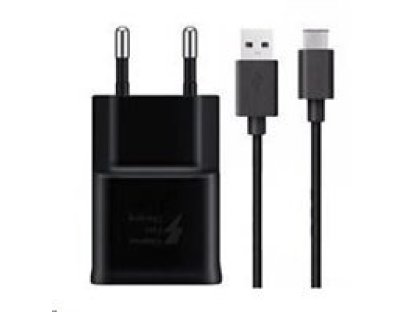 SAMSUNG síťová nabíječka EP-TA200EBE + EP-DG970BBE, USB-C, 15 W, černá (2446314)