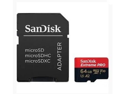 SANDISK 64GB Extreme PRO microSDXC (SDSQXCU-064G-GN6MA)