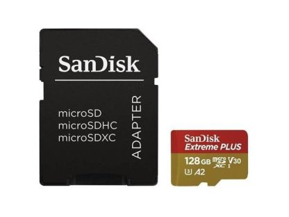 SanDisk Extreme PLUS microSDXC 128GB 200MB/s +ada. (SDSQXBD-128G-GN6MA)