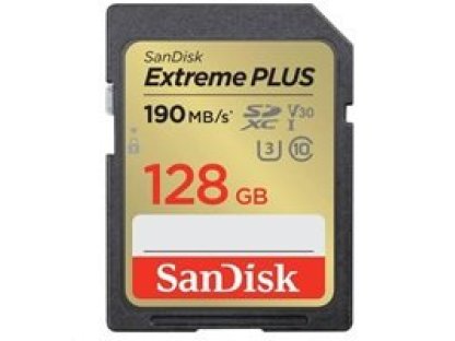 SANDISK Extreme PLUS SDXC 128GB 190MB/s V30 UHS-I (SDSDXWA-128G-GNCIN)