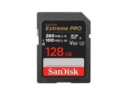 SANDISK Extreme Pro - 128 GB, Video Class V60, UHS-II U3, Class10, SDXC UHS-II (SDSDXEP-128G-GN4IN)