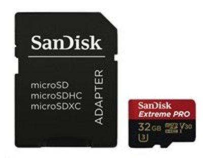 SANDISK Extreme Pro microSDHC 32GB 100MB/s + ada. (SDSQXCG-032G-GN6MA)