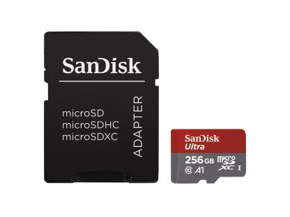 SANDISK Ultra microSDXC 256GB 100MB/s + adaptér (SDSQUAR-256G-GN6MA)