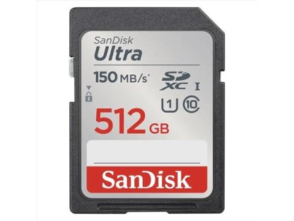 SANDISK Ultra - Paměťová karta flash 512 GB Class 10 SDXC UHS-I (SDSDUNC-512G-GN6IN)