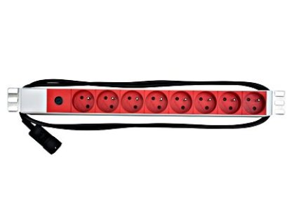 SCHRACK napájecí panel PDU 19", 8xČSN, 1xC14, 10A, 1U, kabel 2m