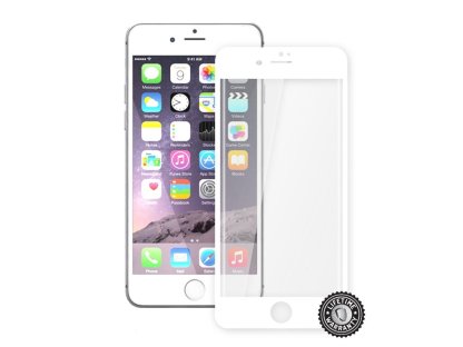 Screenshield™ Apple iPhone 7 Plus Tempered Glass protection display (full COVER WHITE metalic frame) (APP-TGFCWMFIPH7P-D)