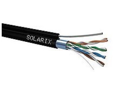 SOLARIX instalacní kabel CAT5E FTP PE Fca samonosný 305m/cívka SXKD-5E-FTP-PE-SAM