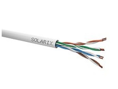 SOLARIX kabel CAT5E UTP PVC šedý, lanko/licna, metráž (SXKL-5E-UTP-PVC-GY)