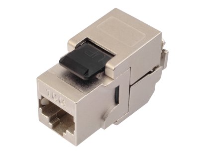 Solarix konektor CAT6A STP RJ45 10G keystone samorezný (SXKJ-10G-STP-BK-SA)