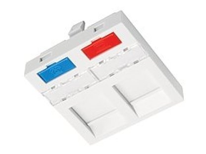 SOLARIX Modul French style 45 x 45mm pro 2 keystony přímý bílý SXF-M-2-45-WH-P (23100203)