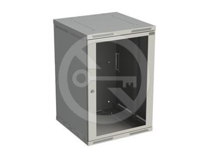 SOLARIX nástěnný rozvaděč SENSA 18U 600mm, dveře sklo, šedý (SENSA-18U-66-11-G)