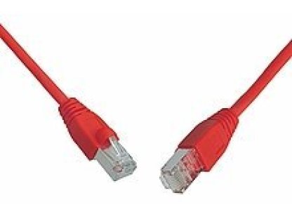 SOLARIX patch kabel S/FTP, RJ45-RJ45, CAT5e, 3m, červený (C5E-315RD-3MB)