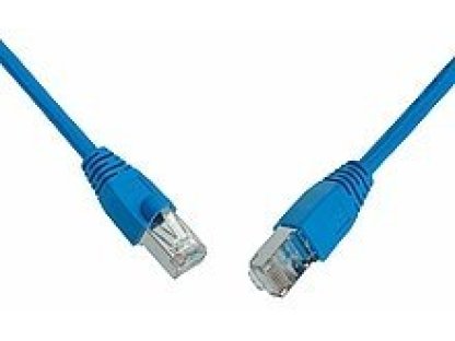 SOLARIX patch kabel S/FTP, RJ45-RJ45, CAT6, 0,5m, modrý (C6-315BU-0,5MB)