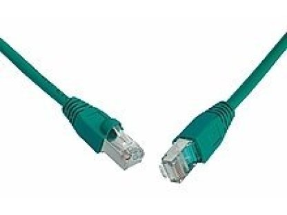 SOLARIX patch kabel SFTP, RJ45-RJ45, CAT5e, 1m, zelený (C5E-315GR-1MB)