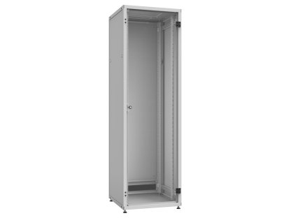 SOLARIX Rozvaděč LC-50 42U, 600x600 RAL 7035, skleněné dveře, 1-bodový zámek (86005014)