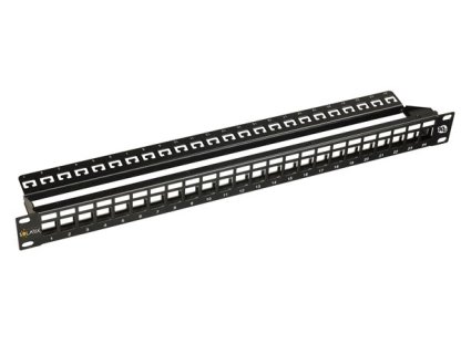 SOLARIX univerzální modulární neosazený patch panel 24 portu nerez 0,5U