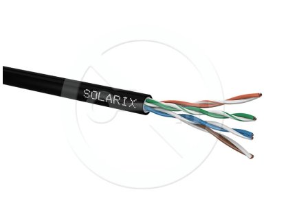 SOLARIX venkovní instalacní kabel CAT5E UTP drát PE 305m/box (SXKD-5E-UTP-PEG)