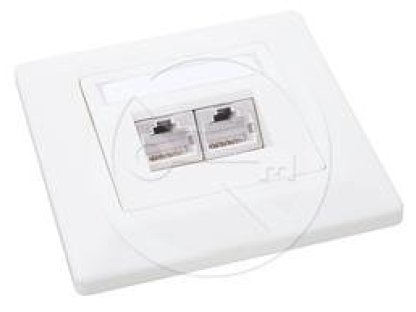 SOLARIX zásuvka CAT5E STP 2 x RJ45 pod omítku bílá (SX9-2-5E-STP-WH)