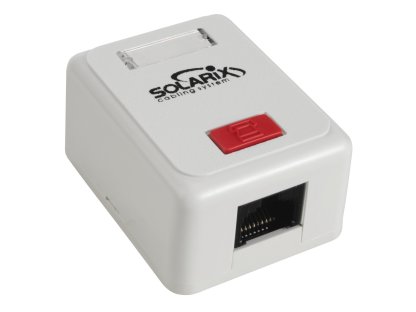 SOLARIX zásuvka CAT5E UTP 1 x RJ45 na omítku bílá