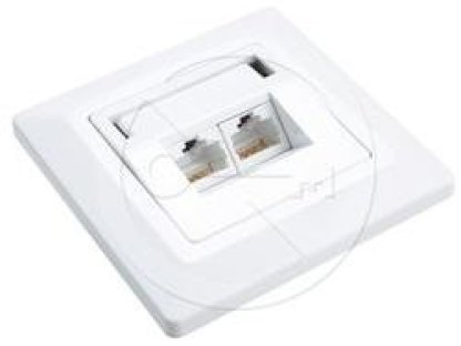 SOLARIX zásuvka CAT5E UTP 2 x RJ45 pod omítku bílá SX9-2-5E-UTP-WH
