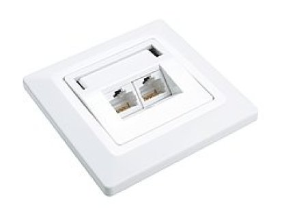 SOLARIX Zásuvka CAT6 UTP 2 x RJ45 pod omítku bílá