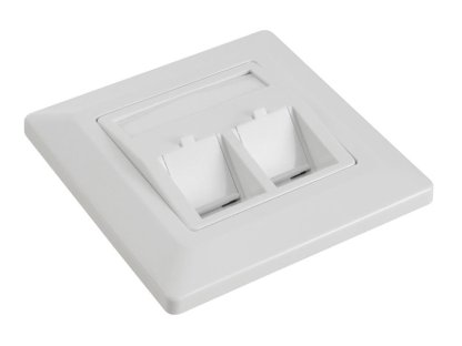 SOLARIX Zásuvka modulární pro 2 keystony pod omítku bílá (SX9-2-0-WH)