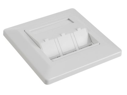 SOLARIX Zásuvka modulární pro 3 keystony pod omítku bílá