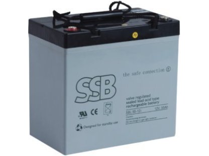 SSB olověná baterie AGM 12V 55Ah, M6 konektor (SBL 55-12i)