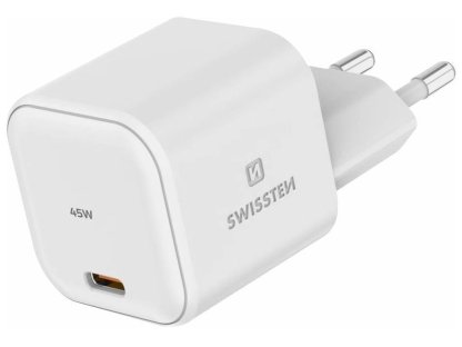 SWISSTEN sítový adaptér GaN USB-C bílá (22037010)