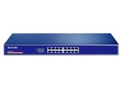 Tenda TEG1016G 16-Port Gigabit Ethernet Switch, 10/100/1000 Mb/s, Rackmount