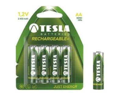 TESLA AA RECHARGEABLE+ nabíjecí Ni-MH 2450 mAh, 4 ks (1099137124)