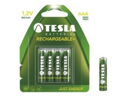TESLA AAA RECHARGEABLE+ nabíjecí Ni-MH 800mAh, 4 ks (1099137119)