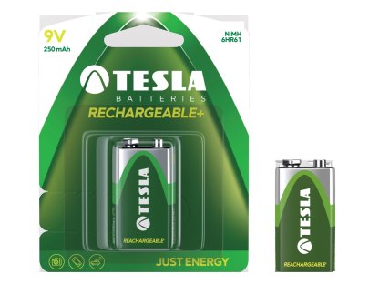 TESLA - baterie 9V RECHARGEABLE+, 1ks, 6HR61 (1099137130)