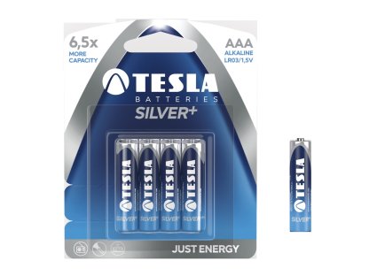 TESLA - baterie AAA SILVER+, 4ks, LR03