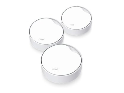 TP-LINK DecoDeco X50-PoE(3-pack) AX3000 Wi-Fi 6 mesh systém, 1x 2.5GLAN, 1x GLAN, PoE (Deco X50-PoE(3-pack))