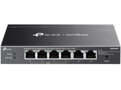 TP-LINK ES206GP - Omada 6portový gigabitový Easy Managed switch se 4 porty PoE+ (ES206GP)